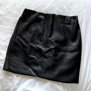 Black Faux Leather Skirt